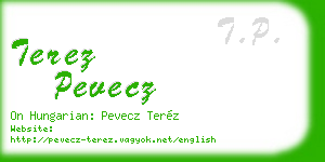 terez pevecz business card