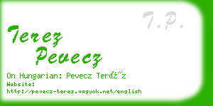 terez pevecz business card